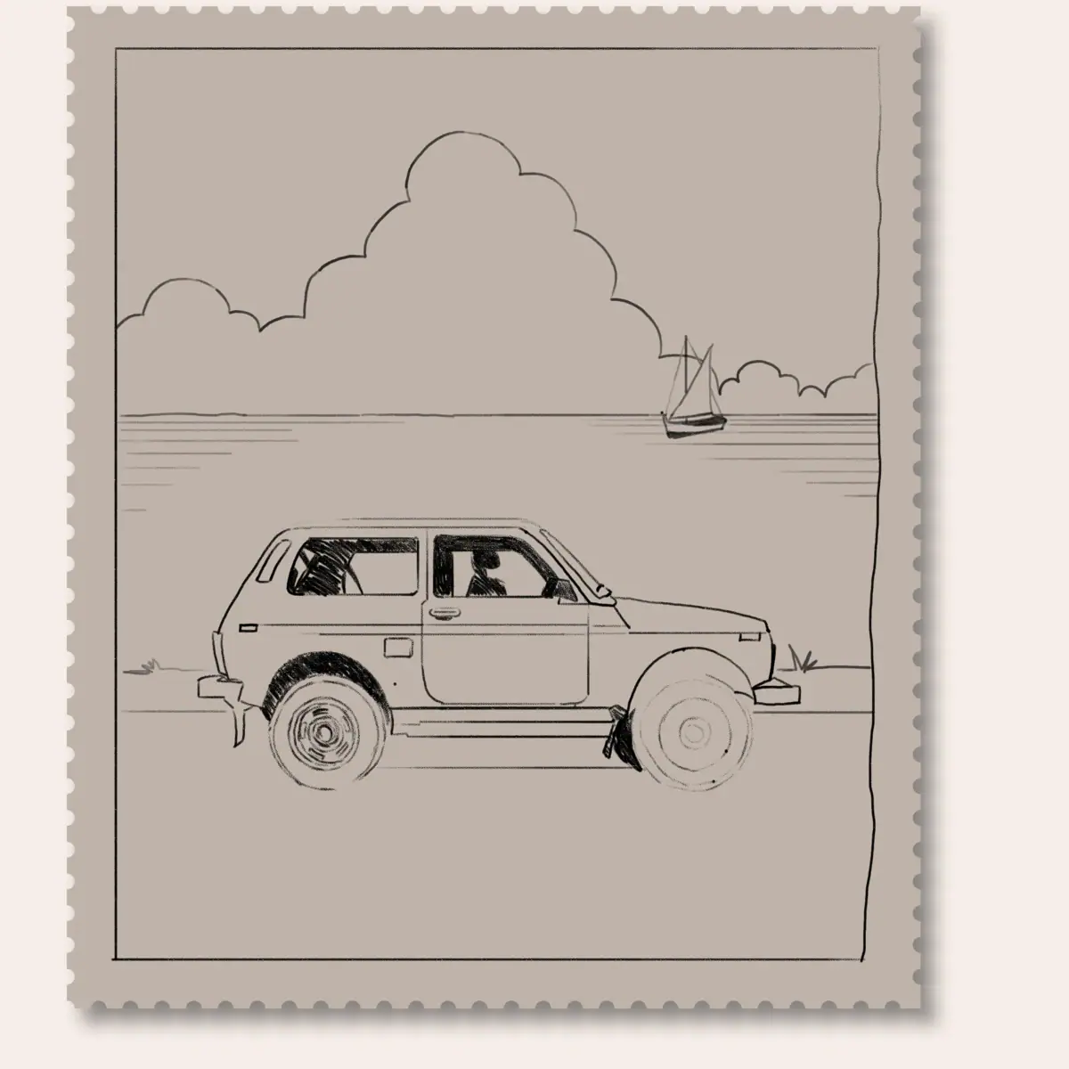 Auto am Strand